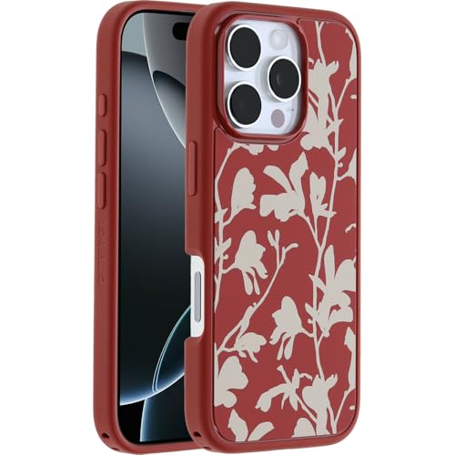 Image of OtterBox iPhone 16 Pro Symmetry Series Case - Autumn Rust - Ultra-Thin, Sleek iPhone Case, Cute & Aesthestic Floral iPhone Case