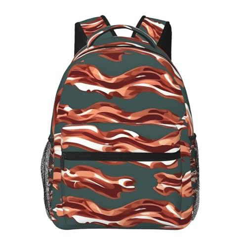 Sac à dos d'école imprimé floral noir et blanc décontracté EdWal