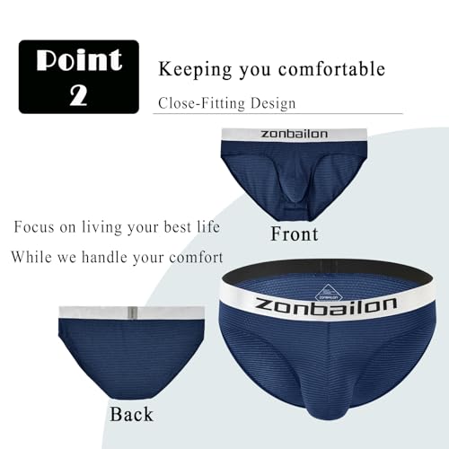 Mens Classic Briefs Bulge Enhancing Pouch Breathable Low Rise Underwear Micro Mesh Striped Underpants Stretch3