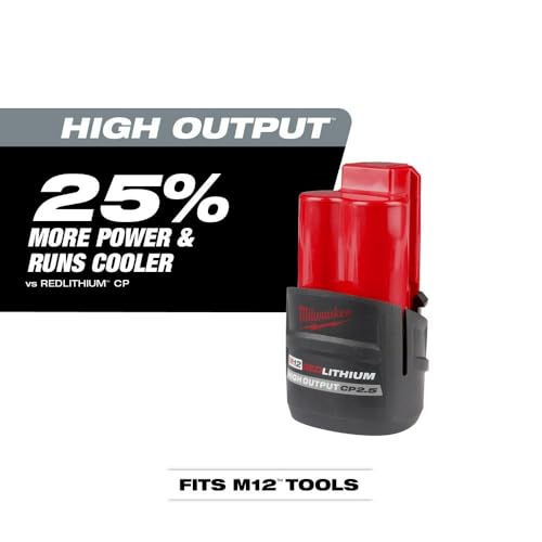Milwaukee 48-11-2425 M12 REDLITHIUM HIGH Output CP 2.5Ah Battery - image 3