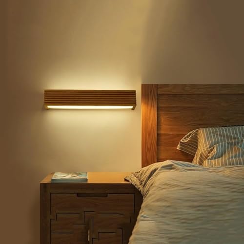 Image of Raywood LED Wall Lamp | Modern Warm White Wooden Wall Lights for Living Room, Bedroom, Bathroom, Kids Room, & Home Decor - (1 Pack)