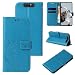 Produktbild LBH Handy Hülle für Samsung Galaxy A80 Case Handytasche Schmetterling Blumen Flower Standfunktion Schutzhülle Magnet Rundum Schutz 360 Grad Flipcase Cover Blau