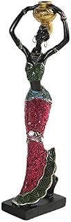 AUTOECHO Beauty Girl Statue Decoration, African Lady Sculpture, Lady Women Figurine, Collectible Art Piece Human Decorative, Home Black Figurines, Creative Crafts Dolls Ornaments