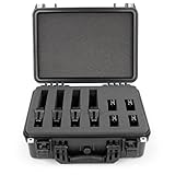 CASEMATIX 16' Customizable 4 Pistol Multiple Pistol Case - TSA Approved Waterproof & Shockproof Hard Gun Cases for Pistols, Magazines and Accessories -Case for Pistols with Two Layers of 2' Foam