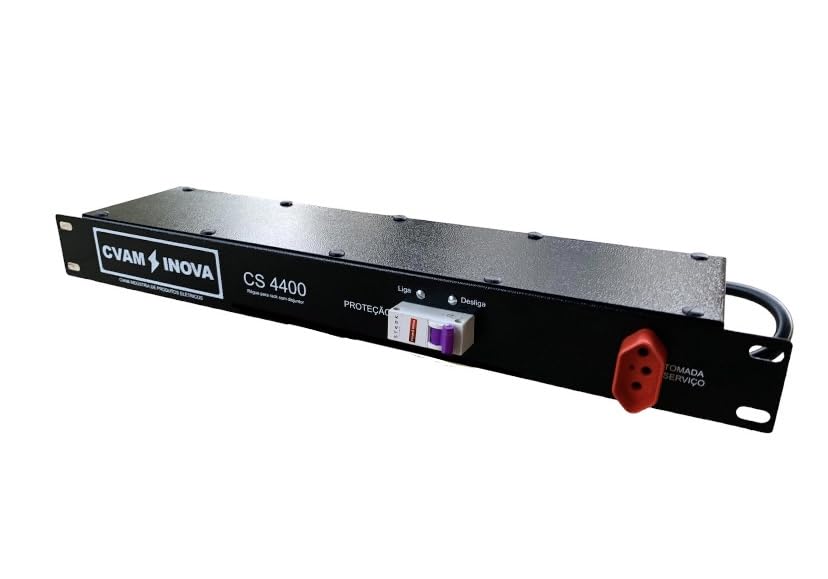 Régua Rack Som Profissional 8+1 Tomadas Disjuntor 4400w