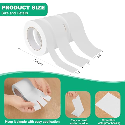 Image of yeload Green Gaffers Tape 3 Pack - 1 inch, 2 inch, 3 inch - 90FT Waterproof, No Residue, Non-Reflective, Easy Tear - Multipurpose Gaff Tape for Photography, Filming, Stage, Production, Masking, Flooring, Gym