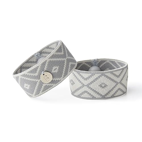 Blisslets Acupressure Relief Band - Cartagena Collection - Stylish Wellness Bracelets for Queasiness Relief | Travel, Pregnancy, Cruise (Smoke/Fog, Small - less than 5 5/8
