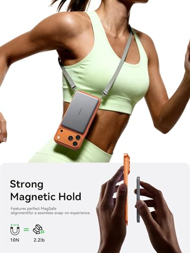 Image of THREEKEY Magnetic Charger, 15W Wireless Fast-Charging Battery Pack, Suitable for iPhone 17, Air, 16, 15, 14, 13, 12 Pro Max Plus (iced Gray) Models.