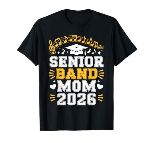 Senior Band Mom 2026 Marching Senior Band Parent Mama Womens T-Shirt