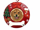 E&S Pets Golden Retriever Personalized Christmas Ornament