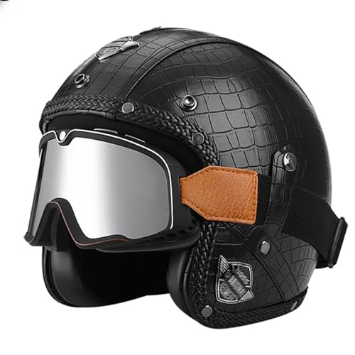 Casco homologado ECE Dot para moto scooter y ciclomotor retro