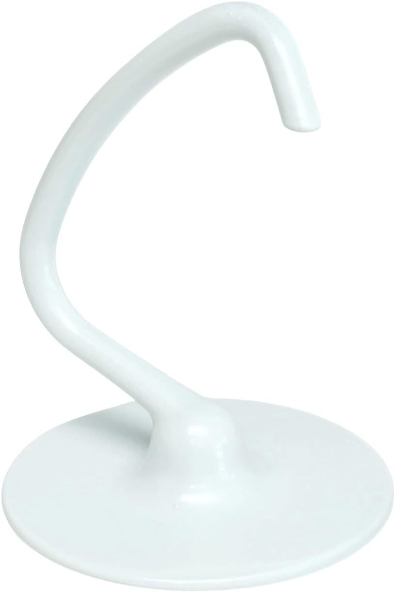 Universal Stand Mixer Dough Hook - W10674618CM, White Powder Coating, 4.5-5 Qt, Metal Material, 4 IN Height, Compatible with W10674618