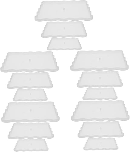 HOMSFOU 15 piezas de molde de resina molde de postre molde de resina cuadrado molde de resina bandeja de fruta moldes de silicona bandeja de resina