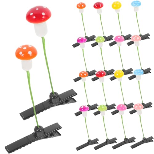 Homoyoyo 30pièces Pinces à Cheveux Forme Champignon Barrettes Filles Accessoires Cheveux Coiffure Pinces Fête Filles