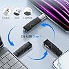 Chiavetta Usb,Mfi Certified Lightning Memoria Esterna Pen Drive Penna Usb Chiavette 3 In 1 per iPhone,iPad,iOS,Macbook,Android,Pc Nero (Black, 256)