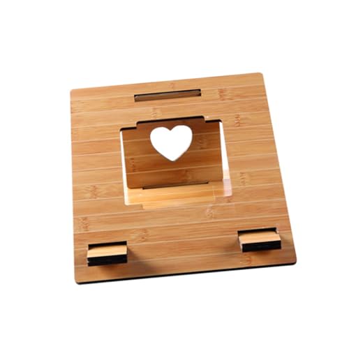 Base portátil de madera ajustable para laptop miniatura 1