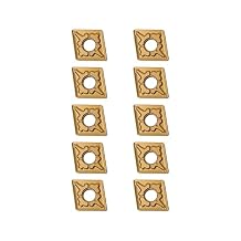 Carbide Turning Inserts CNMG431 CNMG120404-TM, CVD Coated Turning Inserts for Steel Cutting, Negative Chip-Breaker CNC Inserts for Lathe Turning Tool Holder, 10Pcs