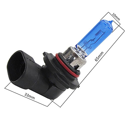 Iusun 2pcs Bright 9006 55W 12V 6000K Gas Halogen Headlight White Light Lamp Bulb Car Decorative Car Replacement Lamp Accessory