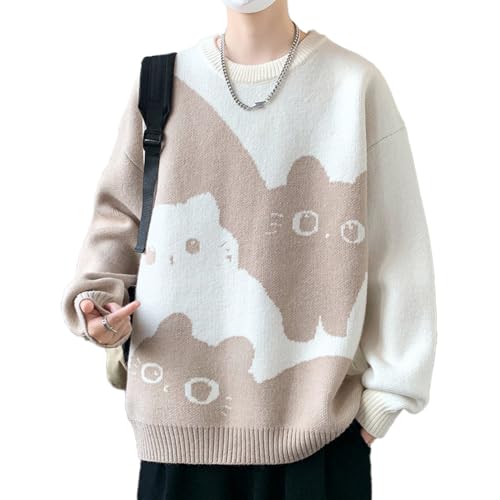 [FJLTDCP] �Z�[�^�[ �~�� �����Y �j�b�g �g���� �h�� �L���`�[�t �������j�b�g ������� �j�b�g�Z�[�^�[ �N���[�l�b�N�j�b�g �H�~ ���� �傫���T�C�Y khaki L