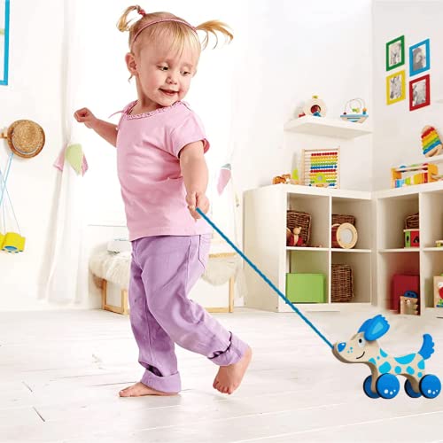 Lapangzi Pull Along Walking Toys For 1 Year Old Boy Girl Gifts Outdoor Wooden Walking Dog Toy Birthday Gifts Montessori Toys For Baby Toddler 1-3 #TOP1