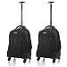 Produktbild Aerolite 21" 4-Rad Trolley Rucksack Laptop-Tasche Handgepäck Business-Taschen Rucksack, für Lufthansa, Air Berlin, Ryanair (Schwarz)