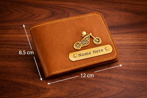 Image of SCPmarts Premium Personalized Wallet for Men with Name & Charm - Stylish Personalized Wallet with Multiple Card Slots & Durable Finish - Ideal Gift for Birthday, Anniversary (Tan Brown)