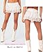 Navneet Women Sexy Y2K Sheer Lace Ruffle Mini Skirt Low Rise Mesh Ruffle Shorts Micro Skirt Coquette Going Out White S