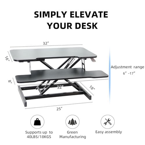 Standing-Desk-Converter-32-Height-Adjustable-Sit-to-Stand-Up-Desk-Workstation-Dual-Monitor-Desk-Riser-with-Keyboard-Tray-Desktop-Tabletop-Riser-Laptop-for-Home-Office-Black
