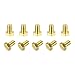 uxcell Brass Hex Bolts, M5x8mm 10pcs Fully Thread Grade 4.8 Solid Brass Hexagon Head Bolt Machine Screws for Machinery