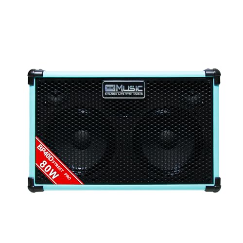 BP40D Amplificador de guitarra acústica Busking Amp - Altavoz Bluetooth portátil de 80 W con batería, efecto de retardo de reverberación de coro, 6 entradas, ecualizador de 3 bandas. - imagen 2