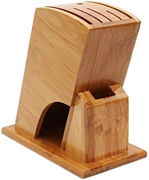 Wood Knife Block Bamboo Shelving Versatile Kitchen Ventilation Knife Holder Kitchen Knife Rack