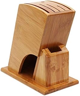 Wood Knife Block Bamboo Shelving Versatile Kitchen Ventilation Knife Holder Kitchen Knife Rack