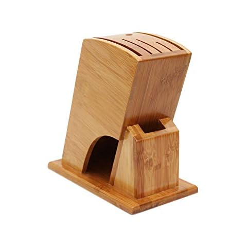Wood Knife Block Bamboo Shelving Versatile Kitchen Ventilation Knife Holder Kitchen Knife Rack Cover