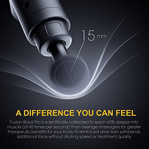 Fusion Black Pro Muscle Massage Gun Deep Tissue Percussion Muscle Massager Gun For Athletes Pain Relief Therapy And Relaxation, Percussion Therapy Chiropractor Massager, Body Massager (Black Pro) #TOP4