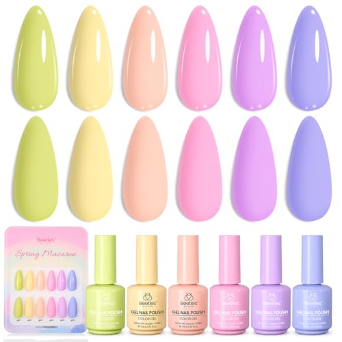 beetles Pastel Gel Polish Set - Spring Macaron Collection, 6 Colo...