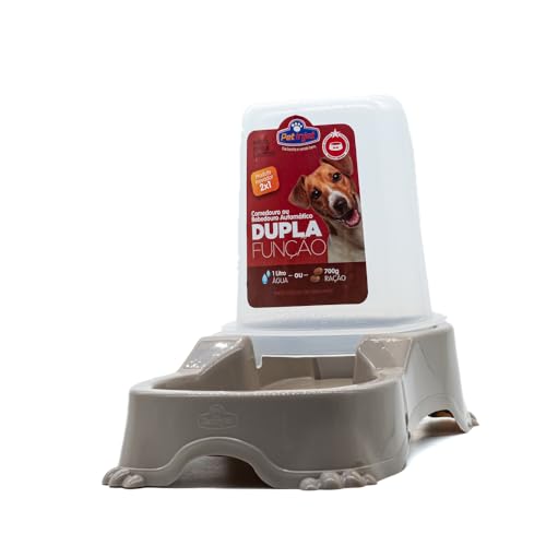 Pet Injet Comedouro ou Bebedouro Automático Dupla Função 1L Nude