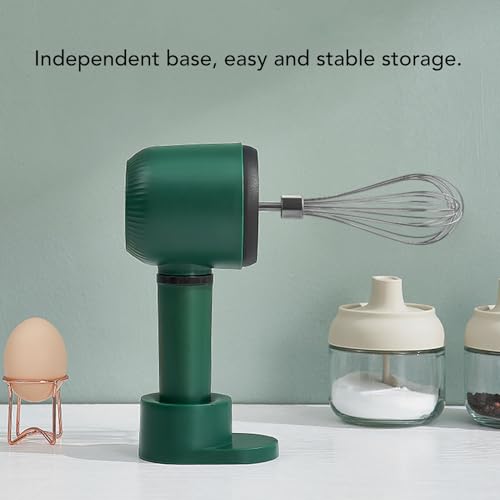 Batidora de huevos portátil de acero inoxidable con batería recargable USB 6