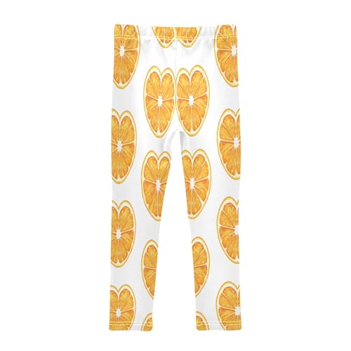 Toddler Girls Leggings Printed Yoga Pants Leggings Love Heart Orange for Kids2
