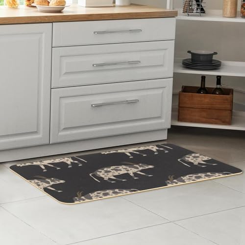 2 alfombrillas de cocina antideslizantes para pasillo y cuarto de lavado lavables 7