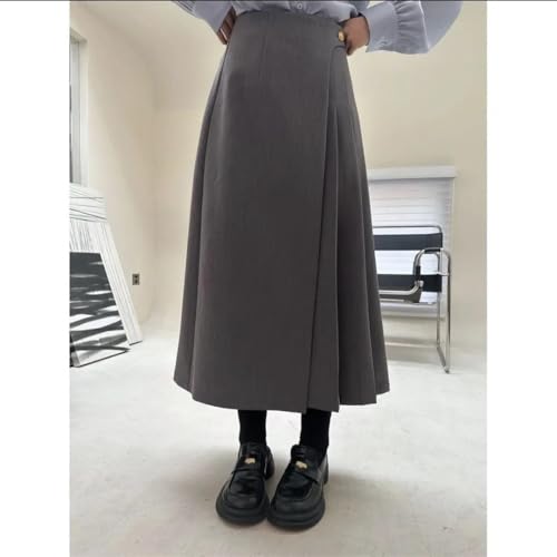 Women's Spring Solid Color Asymmetrical Design Slimming High-Waisted A-Line Mini Skirt2