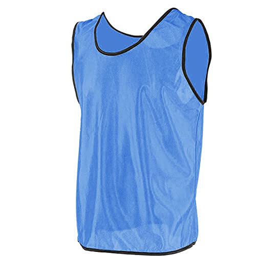 Betecent Scrimmage Team Training Vests Pinnies,Practice Jerseys,Soccer Jerseys for Multiple Sports-Basketball,Soccer, Blue, Large