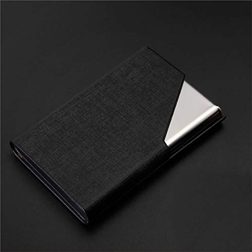 Caixa organizadora de cartão de crédito BESPORTBLE, portátil, de aço inoxidável e couro para cartões