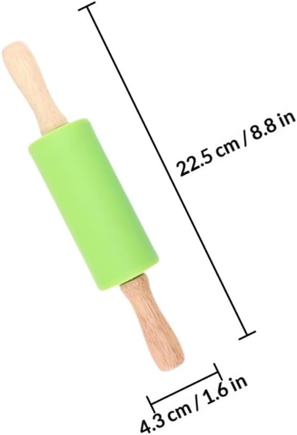 Silicone Rolling Pins for 4pcs Non-stick Dough Rollers Baking Tools Set Blue and Aqua Mini Rolling Pins for Home Kitchen Baking
