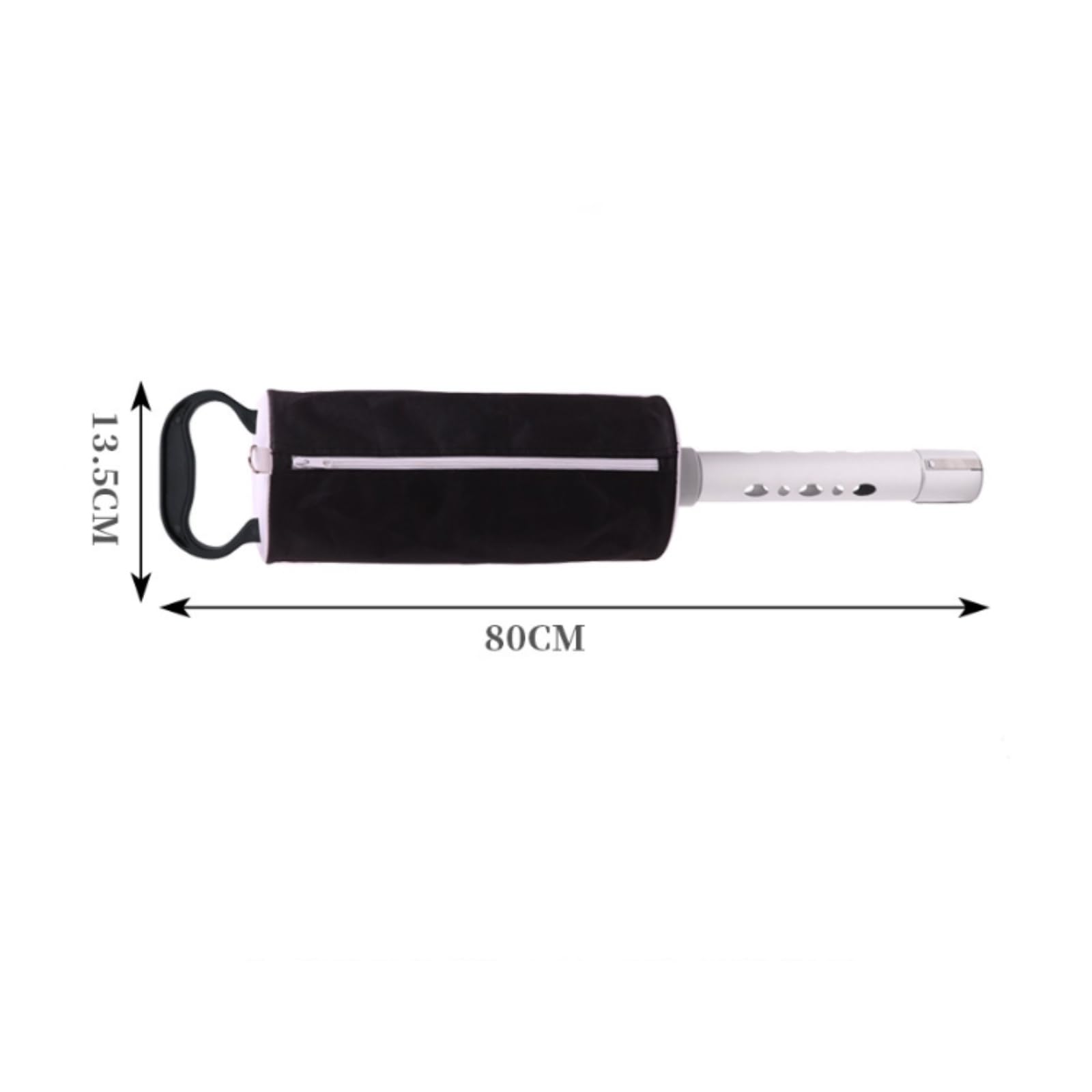 Recuperador de Pelotas de Golf Tubo Colector Recogepelotas Herramienta Bolsa de Práctica en Aleación de Aluminio Desmontable con Funda Textil Adecuado