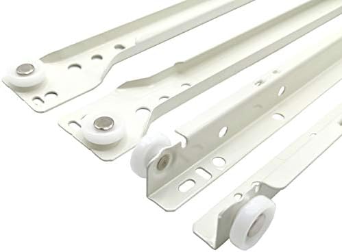 GlideRite 22-inch Bottom Undermount Mount V-Notch Epoxy Euro Self Close Drawer Slides, 10 Pairs