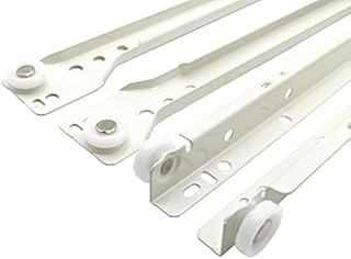 GlideRite 22-inch Bottom Undermount Mount V-Notch Epoxy Euro Self Close Drawer Slides, 10 Pairs
