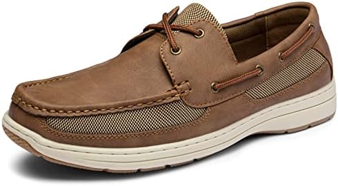 VOSTEY Men’s Slip On Shoes Arch Support Mens Boat Shoes 2 Eye Lightweight Mens Loafers