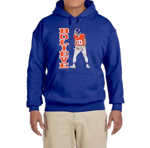 Blue Denver Bo Nix Bolieve Hooded Sweatshirt