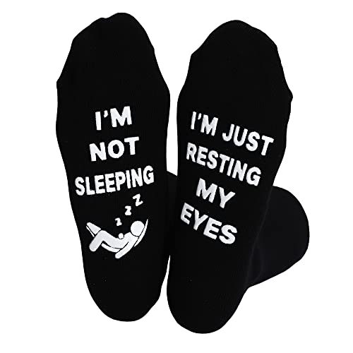 Tittok I'm Not Sleeping I'm Just Resting My Eyes Socks Birthday Gifts For Men Dad Grandpa Son Women Grandma Daughter #TOP1