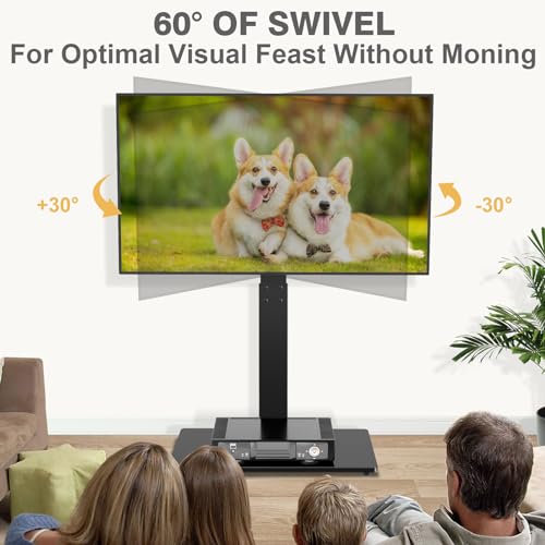 Tavr Furniture Tavr Universal Floor Tv Stand Base For 32-70 Inch Tvs Up To 110 Lbs With Swivel Height Adjustable Mount thumb #3